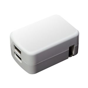 （まとめ）ミヨシ USB-ACアダプタ 2.4A対応 2ポート 白 IPA-24U2／WH【×3セット】