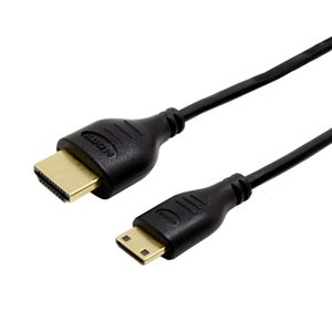 （まとめ）ミヨシ HDMIケーブル ミニコネクタ 1.5m ブラック HDC-MN15／BK【×2セット】