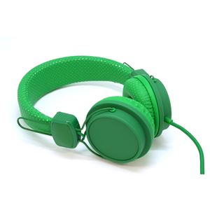 （まとめ）オーセラス販売 スマートフォン通話機能付 デザインヘッドホン グリーン H-20GR【×2セット】