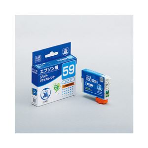 （まとめ）JIT （互換） エプソン：ICC59（シアン）対応 リサイクルインクカートリッジ JIT-E59C【×5セット】
