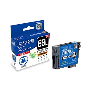 （まとめ）JIT （互換） エプソン：ICBK69L（ブラック）対応 リサイクルインクカートリッジ JIT-E69BL【×3セット】