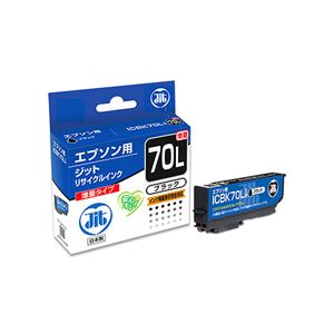 （まとめ）JIT （互換） エプソン：ICBK70L（ブラック）対応 リサイクルインクカートリッジ JIT-E70BL【×5セット】