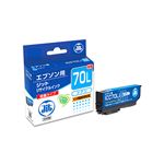 （まとめ）JIT （互換） エプソン：ICC70L（シアン）対応 リサイクルインクカートリッジ JIT-E70CL【×5セット】
