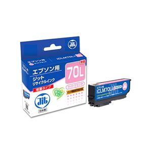 （まとめ）JIT （互換） エプソン：ICLM70L（ライトマゼンタ）対応 リサイクルインクカートリッジ JIT-E70LML【×5セット】