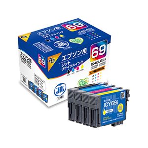 （まとめ）JIT （互換） エプソン：IC4CL69（ブラック/シアン/マゼンタ/イエロー）対応 リサイクルインクカートリッジ JIT-E694P【×2セット】