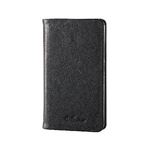 （まとめ）エレコム GALAXY Note Edge用ソフトレザー／横フラップ PM-SCGNEPLFYBK【×2セット】