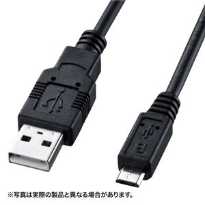（まとめ）サンワサプライ 2A対応マイクロUSBケーブル（充電専用）0.2m KU-2APMCB02【×5セット】