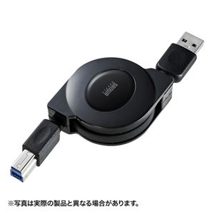 （まとめ）サンワサプライ USB3.0巻取りケーブル KU30-M10【×3セット】