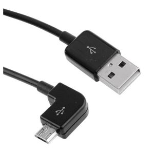 （まとめ）ネクストゼロワン MicroUSB ケーブル L字コネクター 1M CABL12538【×10セット】