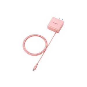 （まとめ）エレコム スマートフォン・タブレット用充電器（ケーブル一体タイプ） MPA-ACMBC151PN【×3セット】