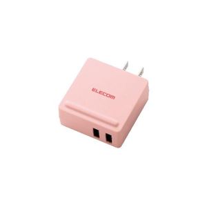 （まとめ）エレコム スマートフォン・タブレット用充電器（USB・2ポート） MPA-ACUCN002PN【×3セット】