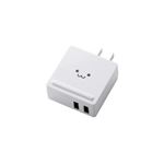 （まとめ）エレコム スマートフォン・タブレット用充電器（USB・2ポート） MPA-ACUCN002WF【×3セット】