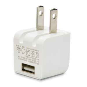 （まとめ）JTT 1A出力 クラス最小ミニサイズUSB充電器 cubeタイプ110 ホワイト CUBEAC110WH【×5セット】