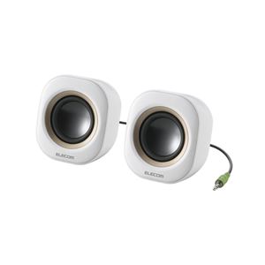 （まとめ）エレコム パソコン用2.0chスピーカー MS-P06AWG【×2セット】