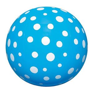 （まとめ）イガラシ 水玉ビーチボール 40cm ブルー BGP-540BL【×10セット】