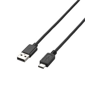 （まとめ）エレコム USB2.0ケーブル（A-TypeC） U2C-AC15BK【×3セット】