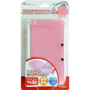 （まとめ）アンサー 3DS LL用 「TPUプロテクト 3L」 （クリアピンク） ANS-3D031PK【×3セット】