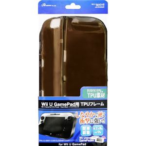 （まとめ）アンサー Wii U GamePad用「TPUフレーム」（クリアブラック） ANS-WU006BK【×3セット】