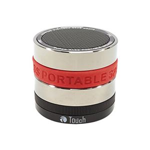 （まとめ）eiYAAA Bluetoothボリュームリング式ミニスピーカー レッド k-203-1【×2セット】