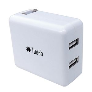 （まとめ）eiYAAA 2ポートUSB充電器 ホワイト 2USB24WH【×3セット】
