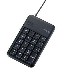 （まとめ）エレコム コンパクトUSBテンキーパッド TK-TCM013BK【×3セット】