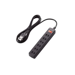 （まとめ）エレコム 一括スイッチ付 雷ガードタップ T-K3A-2625BK【×3セット】