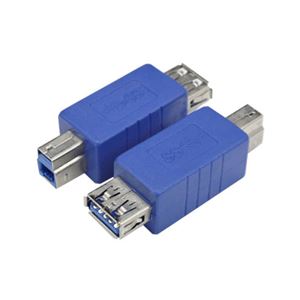 （まとめ）変換名人 変換プラグ USB3.0 A（メス）-B（オス） USB3AB-BA【×10セット】