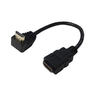 （まとめ）変換名人 HDMI L型ケーブル延長20（上L） HDMI-CA20UL【×5セット】