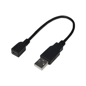 （まとめ）変換名人 USBケーブル20 A（オス） to mini（メス） USBAA／M5B20【×10セット】