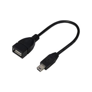 （まとめ）変換名人 USBケーブル20 A（メス） to mini（オス） USBAB／M5A20【×10セット】