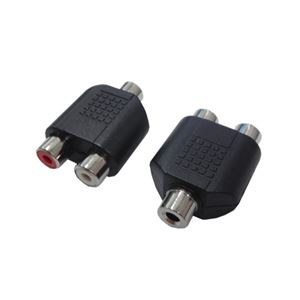 （まとめ）変換名人 AVプラグ RCA（メス）2P to 3.5mm（メス）ステレオ AV／RCA2J-35JS（2P）【×20セット】
