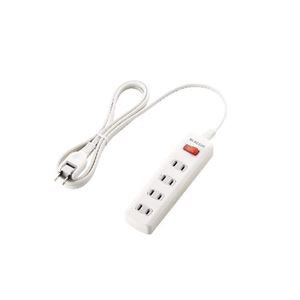 （まとめ）エレコム 一括スイッチ付 省エネタップ T-E3A-2420WH【×3セット】