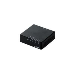 （まとめ）エレコム 100BASE-TX対応スイッチングハブ EHC-F05PA-B【×2セット】