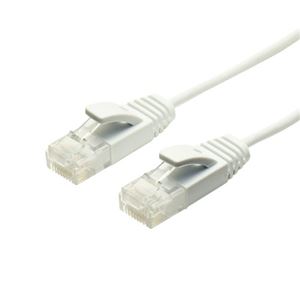 （まとめ）ミヨシ スーパースリムLANケーブル CAT.6 2m 白 TWS-S602／WH【×5セット】