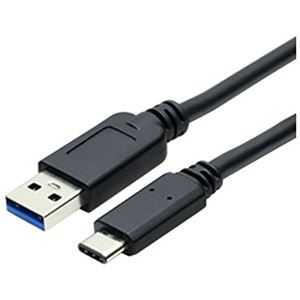 （まとめ）ミヨシ USB3.1ケーブル C-Aコネクタ 1m 黒 USB-CA310／BK【×2セット】