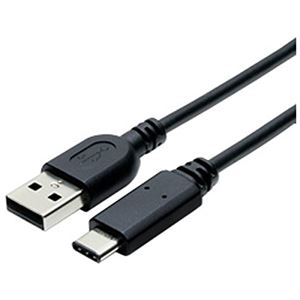 （まとめ）ミヨシ USB2.0ケーブル C-Aコネクタ 1m 黒 USB-CA210／BK【×3セット】