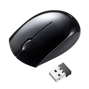 （まとめ）サンワサプライ ワイヤレスブルーLEDマウス MA-WBL37BK【×2セット】