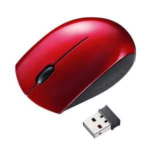 （まとめ）サンワサプライ ワイヤレスブルーLEDマウス MA-WBL37R【×2セット】