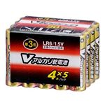 （まとめ）オーム電機 アルカリ乾電池 Vシリーズ 単3形×20本パック LR6S20PV LR6S20PV【×5セット】