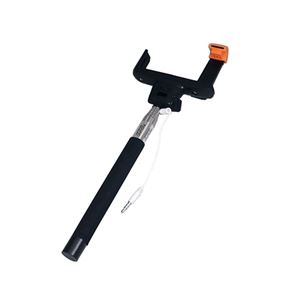 （まとめ）NOVAC スマホ用 有線タイプ かんたん 自撮りぽっど ブラック NV-JB200-B【×2セット】