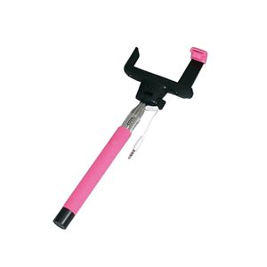 （まとめ）NOVAC スマホ用 有線タイプ かんたん 自撮りぽっど ピンク NV-JB200-P【×2セット】