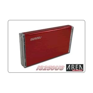 AREA（エアリア）　2.5インチ外付けハードディスクケース IS250SU　SD-IS250SU-RD　レッド