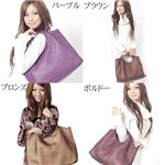 LANEVE(ランイヴ)　イントレチャートセレブバッグ　LE-4000 ブロンズ