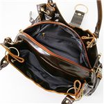 Raviage(ラヴィアーシュ) エナメルショルダーバッグ RA-1506 ブラウン