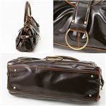 Raviage(ラヴィアーシュ) エナメルショルダーバッグ RA-1506 ブラウン