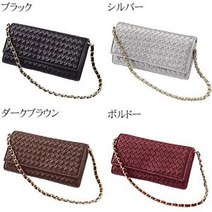 LANEVE(ランイヴ)イントレチャートチェーン付ウォレット　LE-5005 シルバー