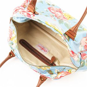 Cath Kidston　バッグ  Bowling Bag With Leather  230728 Autumn Flowers Stone