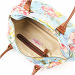Cath Kidston バッグ Bowling Bag With Leather 230308 Box Floral Blue