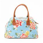 Cath Kidston　バッグ  Bowling Bag With Leather  230308 Box Floral Blue