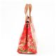 Cath Kidston（キャスキッドソン）　トートバッグ　STAND UP TOTE with LEATHER  230117 Afghan Flowers Red